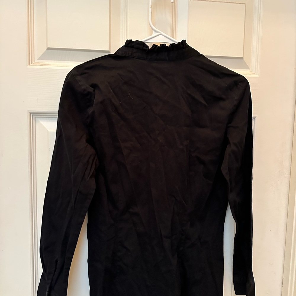 Chico's Black Ruffled Blouse - Picture 7 of 9